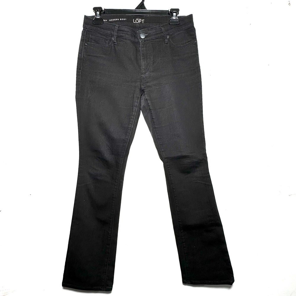 LOFT Modern Boot Jeans Black Wash Size 28/6 P